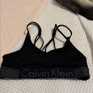 Calvin Klein Strappy Black Bralette
